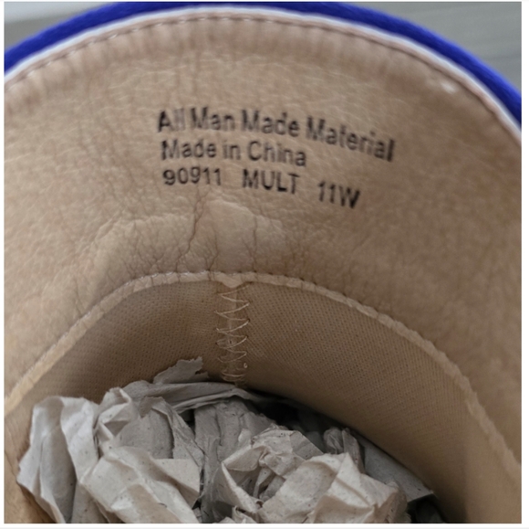 Boston Design Studio Blue, Green & Red Colorblock Women's Bootie, Size 11W - Picture 10 of 14